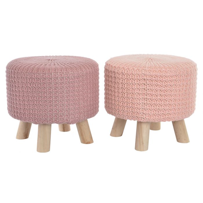 Puf Trapillo Reposapies Madera (Pack 2uds)